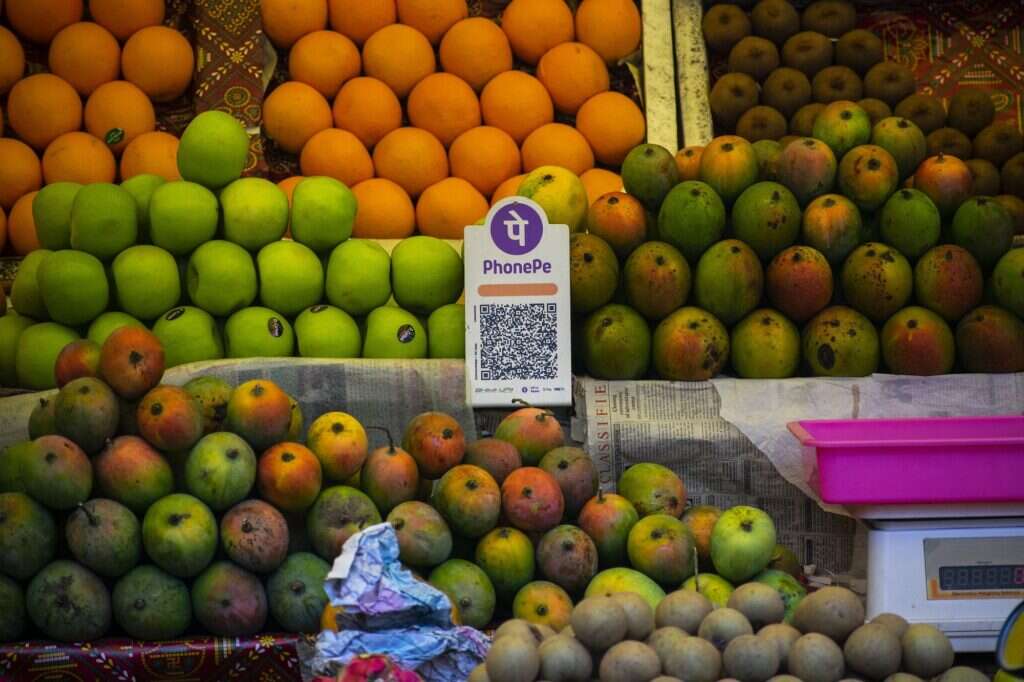 UPI QR Codes at a market